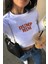 Dump Him Yazılı Beyaz Crop Tişört 2