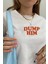 Dump Him Yazılı Beyaz Crop Tişört 3