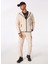 Bej Erkek Kapüşonlu Relaxed Sweatmont DS4M-SWT3232 3