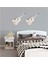 AYNALI DUVAR ÇIKARTMA STICKER DEKORATİF DUVAR KAĞIDI,SÜS İKİ ADET GİTAR ŞEKİLLİ 34X15X0,6CM 1