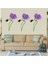 DUVAR ÇIKARTMA STICKER DEKORATİF DUVAR KAĞIDI,SÜS İKİ ADET MOR ÇİÇEKLİ PVC 70X50X0,5CM 1