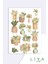 Bohem Flower Sticker Planner Ajanda Bullet Journal Için Uygun Set 1