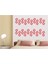 DUVAR ÇIKARTMA STICKER DEKORATİF DUVAR KAĞIDI,SÜS İKİ ADET PEMBE ÇİÇEKLİ PVC 48X33X0,5CM 5