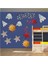 DUVAR ÇIKARTMA STICKER DEKORATİF DUVAR KAĞIDI,SÜS İKİ ADET UZAYLI DESENLİ PVC 70X50X0,5CM 1