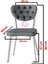 Simge Metal Sandalye Renkli Ayak 6 Lı Set Cafe,restaurant,mutfak,salon,yemek Odası Sandalyesi 5