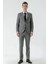Erkek Siyah Patara Desenli Slim Fit Takım Elbise 2