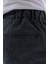 Erkek Lacivert Poliviskon-Keten Desenli Yandan Lastikli Slim Fit Pantolon 4