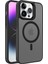 Apple iPhone 15 Pro Metal Bracket Siyah Magsafe Mat Plastik Kılıf 2