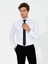 Erkek Beyaz Modern Fit %100 Pamuk İtalyan Yaka Basic Gömlek 50261221-VR013 4