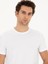 Erkek Beyaz Slim Fit Bisiklet Yaka T-shirt 50284773-VR013 2