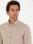 Erkek Bej Slim Fit Uzun Kollu Gömlek 50279988-VR011 2