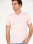 Erkek Pembe Polo Yaka Slim Fit Basic Merserize T-shirt 50265364-VR050 3
