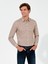 Erkek Haki Slim Fit Uzun Kollu Gömlek 50255589-VR027 4
