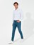 Erkek Beyaz Slim Fit Uzun Kollu Gömlek 50255635-VR013 4