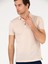 Erkek Bej Polo Yaka Slim Fit Basic Merserize T-shirt 50265364-VR011 4