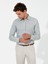 Erkek Haki Slim Fit Uzun Kollu Gömlek 50255606-VR027 1