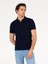 Erkek Lacivert Polo Yaka Slim Fit Basic Merserize T-shirt 50265364-VR033 1
