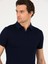 Erkek Lacivert Polo Yaka Slim Fit Basic Merserize T-shirt 50265364-VR033 2