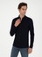 Erkek Lacivert Slim Fit Pamuk Karışımlı Gömlek 50287865-VR033 1