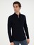 Erkek Lacivert Slim Fit Pamuk Karışımlı Gömlek 50287865-VR033 3