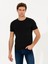 Erkek Siyah Bisiklet Yaka Slim Fit Basic T-Shirt 50263987-VR046 5
