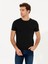 Erkek Siyah Bisiklet Yaka Slim Fit Basic T-Shirt 50263987-VR046 1