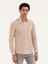 Erkek Kahverengi Slim Fit Çizgili Gömlek 50285448-VR029 1