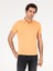 Erkek Turuncu Polo Yaka Slim Fit Basic Merserize T-shirt 50265364-VR181 1
