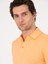 Erkek Turuncu Polo Yaka Slim Fit Basic Merserize T-shirt 50265364-VR181 3