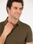 Erkek Haki Polo Yaka Slim Fit Basic Merserize T-shirt 50265364-VR027 2