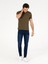 Erkek Haki Polo Yaka Slim Fit Basic Merserize T-shirt 50265364-VR027 3