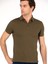 Erkek Haki Polo Yaka Slim Fit Basic Merserize T-shirt 50265364-VR027 4