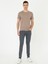 Erkek Vizon Bisiklet Yaka Slim Fit Basic Merserize T-shirt 50250321-VR052 4