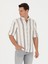 Erkek Haki Slim Fit %100 Keten Gömlek 50265480-VR027 1