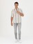 Erkek Haki Slim Fit %100 Keten Gömlek 50265480-VR027 4