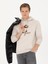Erkek Bej Melanj Regular Fit Pamuk Karışımlı Kapüşonlu Sweatshirt 50272475-VR156 3