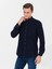 Erkek Lacivert Slim Fit Uzun Kollu Gömlek 50257239-VR033 4