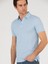 Erkek Buz Mavisi Polo Yaka Slim Fit Basic Merserize T-shirt 50265364-VR095 2