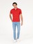 Erkek Nar Çiçeği Polo Yaka Slim Fit Basic Merserize T-shirt 50265364-VR039 4