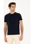 Erkek Lacivert Slim Fit Bisiklet Yaka Basic T-Shirt 50284773-VR033 1