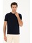 Erkek Lacivert Slim Fit Bisiklet Yaka Basic T-Shirt 50284773-VR033 3