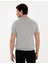 Erkek Açık Gri Slim Fit Düğmeli Polo Yaka Keten Karışımlı Triko Kazak 50289239-VR001 5
