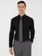 Erkek Siyah Slim Fit Uzun Kollu Basic Gömlek 50242782-VR046 1