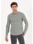 Erkek Haki Slim Fit Uzun Kollu Gömlek 50255618-VR027 4