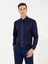 Erkek Lacivert Slim Fit Uzun Kollu Basic Gömlek 50258543-VR033 1