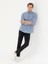 Erkek İndigo Slim Fit Uzun Kollu Gömlek 50265476-VR028 4
