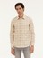 Erkek Sarı Slim Fit Pamuk Ekose Gömlek 50284422-VR044 1