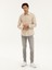 Erkek Sarı Slim Fit Pamuk Ekose Gömlek 50284422-VR044 4