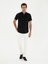 Erkek Siyah Slim Fit Keten Karışımlı Kısakol Gömlek 50288558-VR046 4