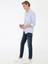 Erkek Lacivert Slim Fit Uzun Kollu Gömlek 50233196-VR033 5
